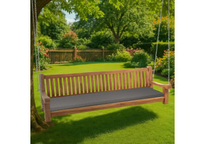 Balancelle Joyce avec coussin d'assise 220 cm + teck gris foncé