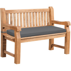 Teakbank Jackson mit Sitzkissen 150 cm + teak