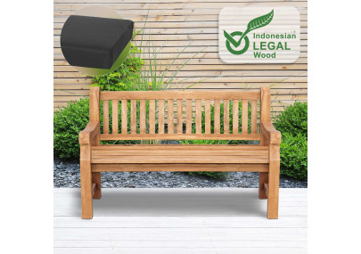 Teakbank Jackson mit Sitzkissen 150 cm + teak