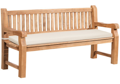 Teakbank Jackson mit Sitzkissen 180 cm + teak