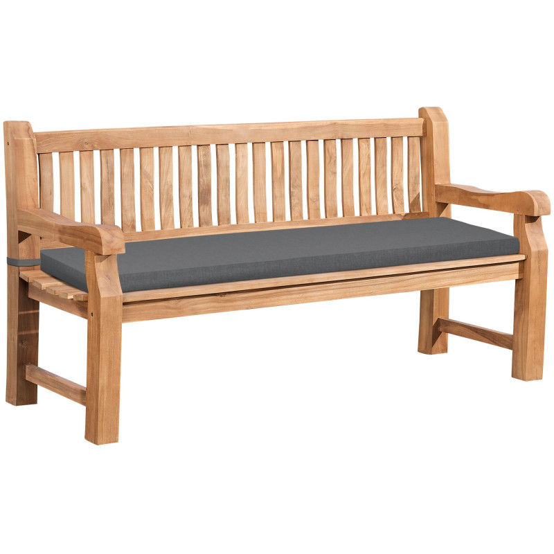 Teakbank Jackson mit Sitzkissen 180 cm + teak