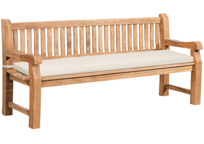 Teakbank Jackson mit Sitzkissen 200 cm + teak