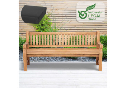 Teakbank Jackson mit Sitzkissen 200 cm + teak