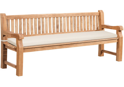 Teakbank Jackson mit Sitzkissen 220 cm + teak