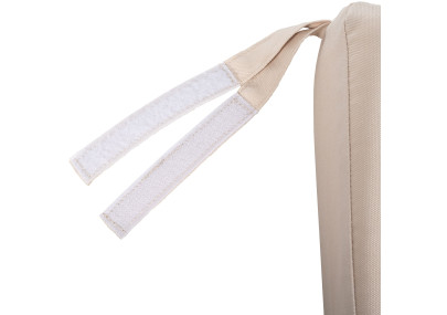 Banc Jackson en teck avec coussin d'assise 220 cm + teck crème