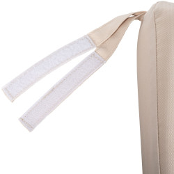 Banc Jackson en teck avec coussin d'assise 220 cm + teck crème