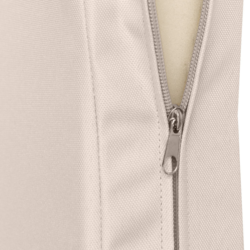 Panchina da Giardino in Teak Jackson con Cuscino crema,206x48x8 cm