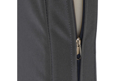 Panchina da Giardino in Teak Jackson con Cuscino grigio scuro,206x48x8 cm