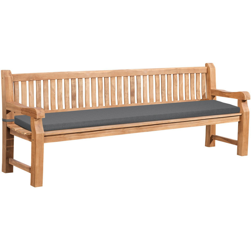 Teakbank Jackson mit Sitzkissen 240 cm + teak