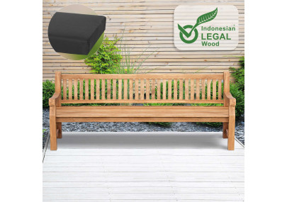 Teakbank Jackson mit Sitzkissen 240 cm + teak