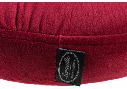 Ensemble de 2 tabourets de bar en velours Ponte, noir et rouge