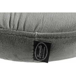 Ensemble de 2 tabourets de bar Ponte, velours, blanc/gris