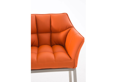 Tabouret de bar Damaso E à 4 pieds, orange