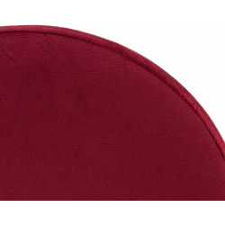 Set de 2 Taburetes de bar Ponte en terciopelo Rojo,Metal blanco mate