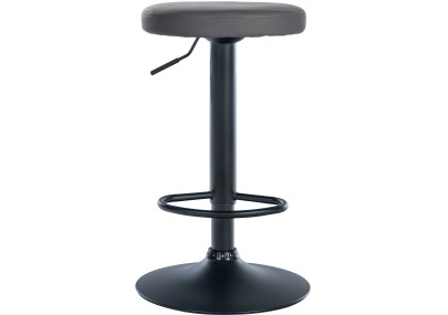 Lot de 2 tabourets de bar Ponte simili cuir noir gris