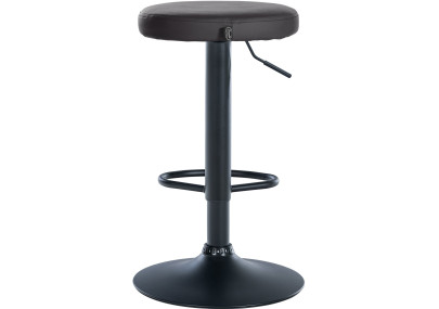 Lot de 2 tabourets de bar Ponte simili cuir noir