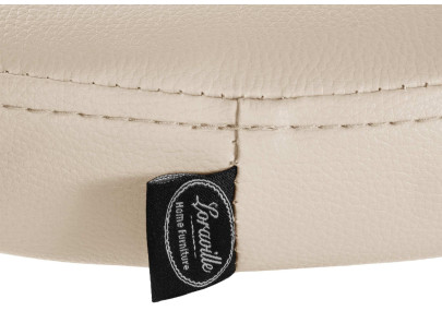 Lot de 2 tabourets de bar Ponte simili cuir blanc crème