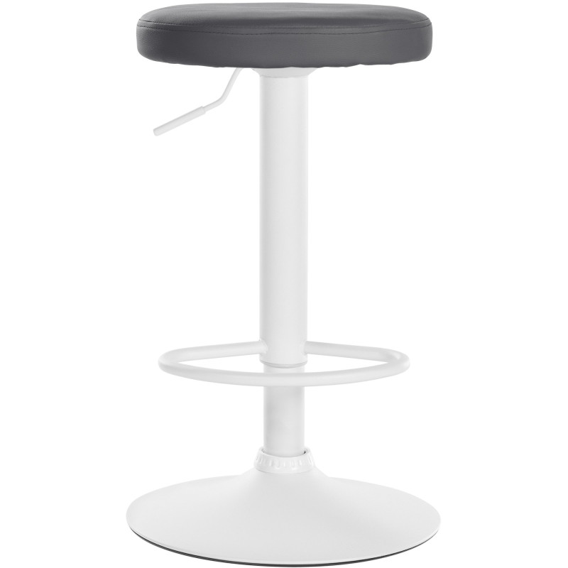 Ensemble de 2 tabourets de bar Ponte, similicuir, blancs gris