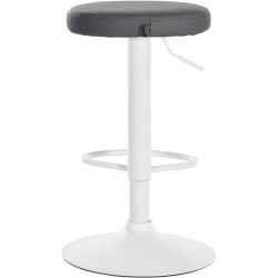 Ensemble de 2 tabourets de bar Ponte, similicuir, blancs gris