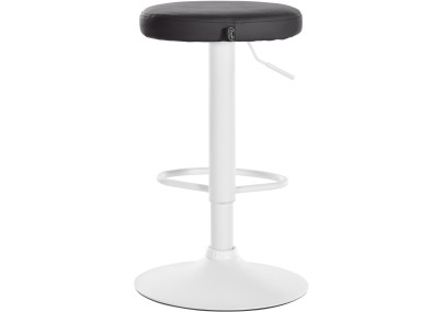 Ensemble de 2 tabourets de bar Ponte, similicuir, blanc/noir