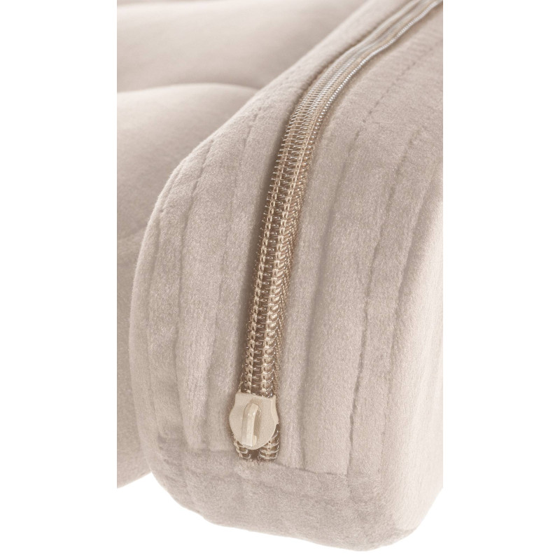 Tabouret de bar Dublin en velours, chromé, crème