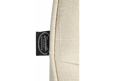 Taburete de bar Vonore en tela Crema,Blanco