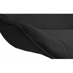 Tabouret de bar Vonore, tissu blanc noir