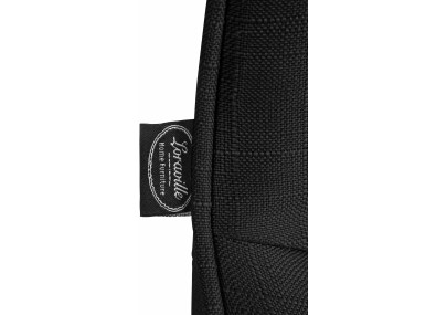 Taburete de bar Vonore en tela Negro,Blanco