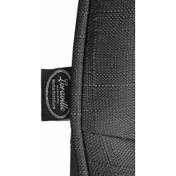 Taburete de bar Vonore en tela Gris oscuro,Blanco