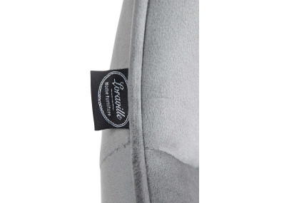 Tabouret de bar Vonore velours gris chrome