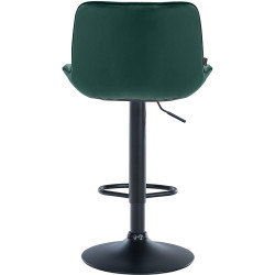 Taburete de bar Vonore en terciopelo Verde,Negro