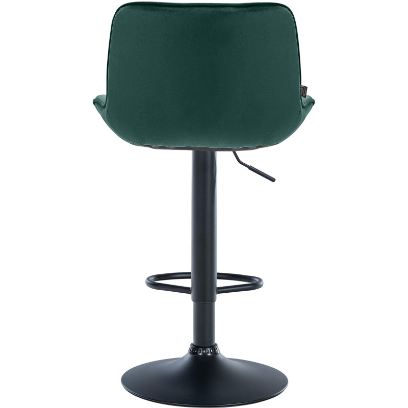 Taburete de bar Vonore en terciopelo Verde,Negro