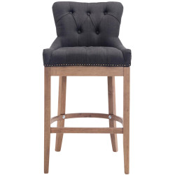 Tabouret de bar en tissu Lakewood, lumière antique gris foncé