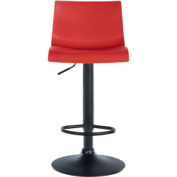 Ensemble de 2 tabourets de bar en plastique Branford rouge