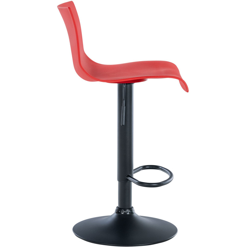 Ensemble de 2 tabourets de bar en plastique Branford rouge