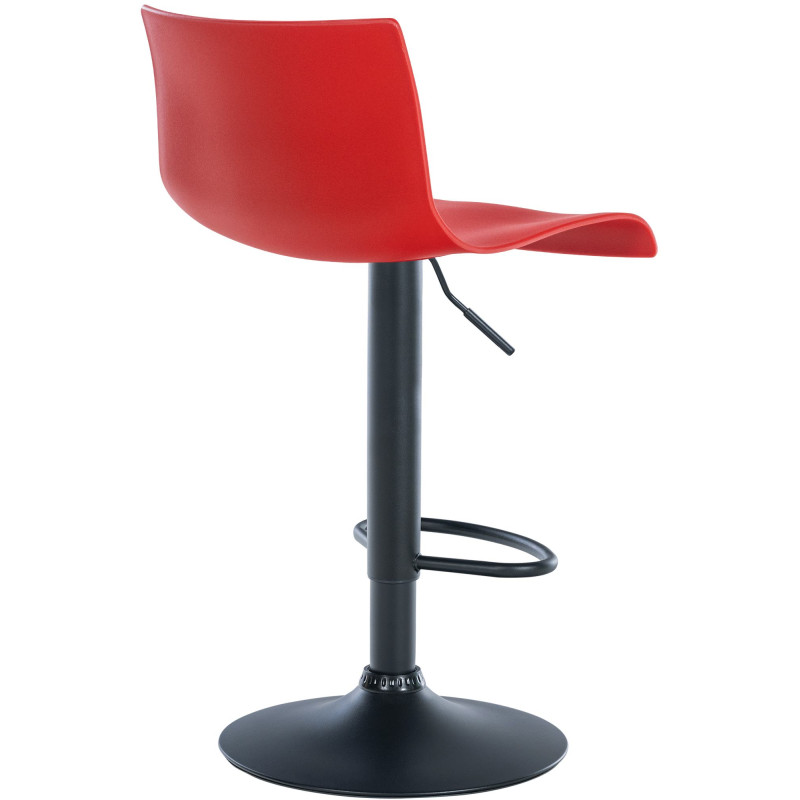 Ensemble de 2 tabourets de bar en plastique Branford rouge