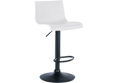 Lot de 2 tabourets de bar en plastique Branford, blanc