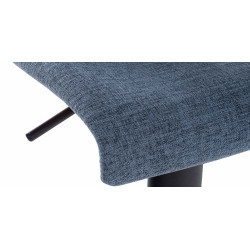 Ensemble de 2 tabourets de bar en tissu Branford bleu
