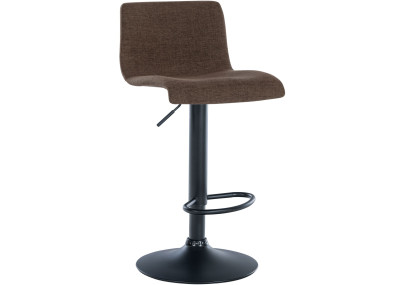 Lot de 2 tabourets de bar Branford en tissu marron