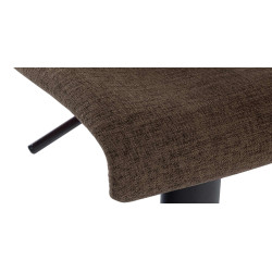 Ensemble de 2 tabourets de bar, tissu Branford, marron