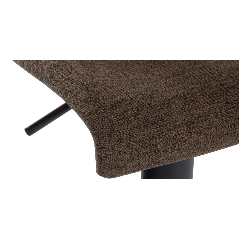 Ensemble de 2 tabourets de bar en tissu Branford brun