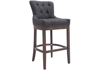 Taburete Lakewood Tapizado en Tela Gris oscuro
