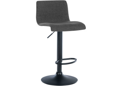 Lot de 2 tabourets de bar Branford en tissu gris foncé