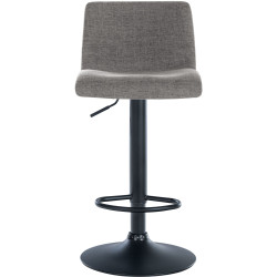 Ensemble de 2 tabourets de bar en tissu Branford gris clair