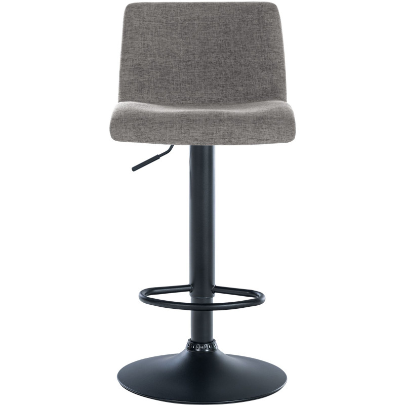 Ensemble de 2 tabourets de bar en tissu Branford gris clair