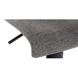 Ensemble de 2 tabourets de bar en tissu Branford gris clair
