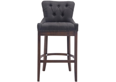 Taburete Lakewood Tapizado en Tela Gris oscuro