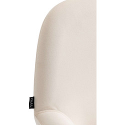 Lot de 2 tabourets de bar Braga en velours noir crème