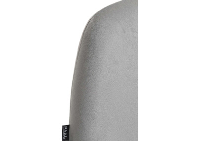 Lot de 2 tabourets de bar Braga velours blanc gris