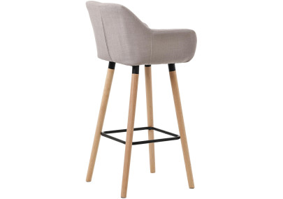 Tabouret de bar Grant tissu taupe